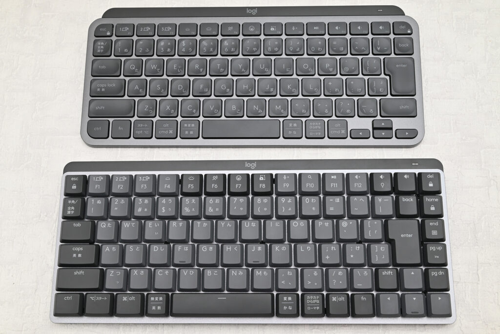 「MX KEYS mini KX700」と「MX MECHANICAL MINI」の比較